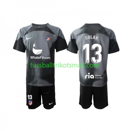 Fußballtrikots Atlético Madrid Jan Oblak 13 Torwart Kinder 2022-2023 Kurzarm Auswärts-trikot kaufen